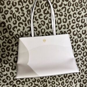 Tory Burch blossom pink Pebbled Leather Double-Handle with Britten tote